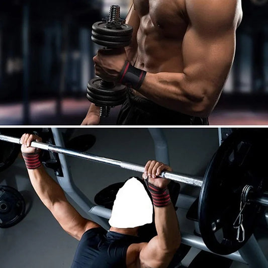 Serre Poignet Pour Haltérophilie, Crossfit, Musculation-Noir/Rouge REF-8319