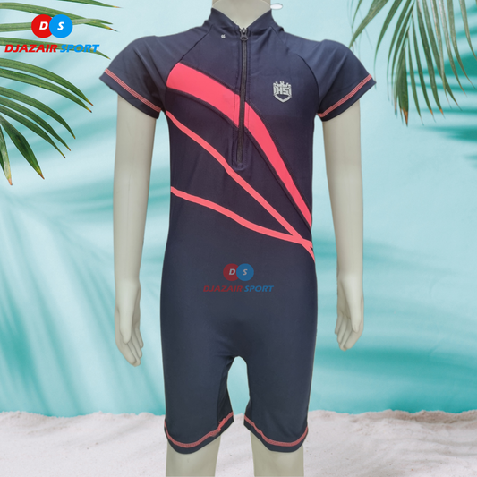 Maillot Combinaison Enfants Pour Natation ou Plage "Bleu Nuit" REF-6116