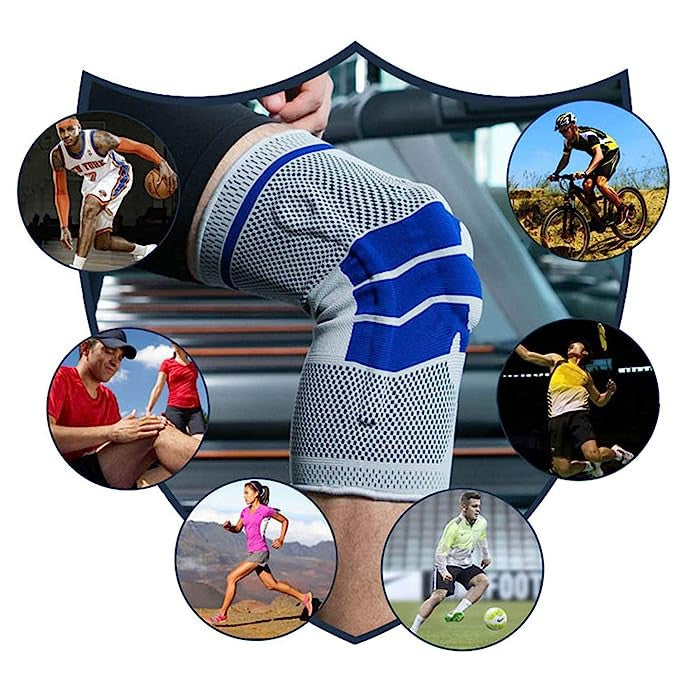 Genouillère silicone protection rotule avec rembourrage A597 دعم الركبة السيليكون