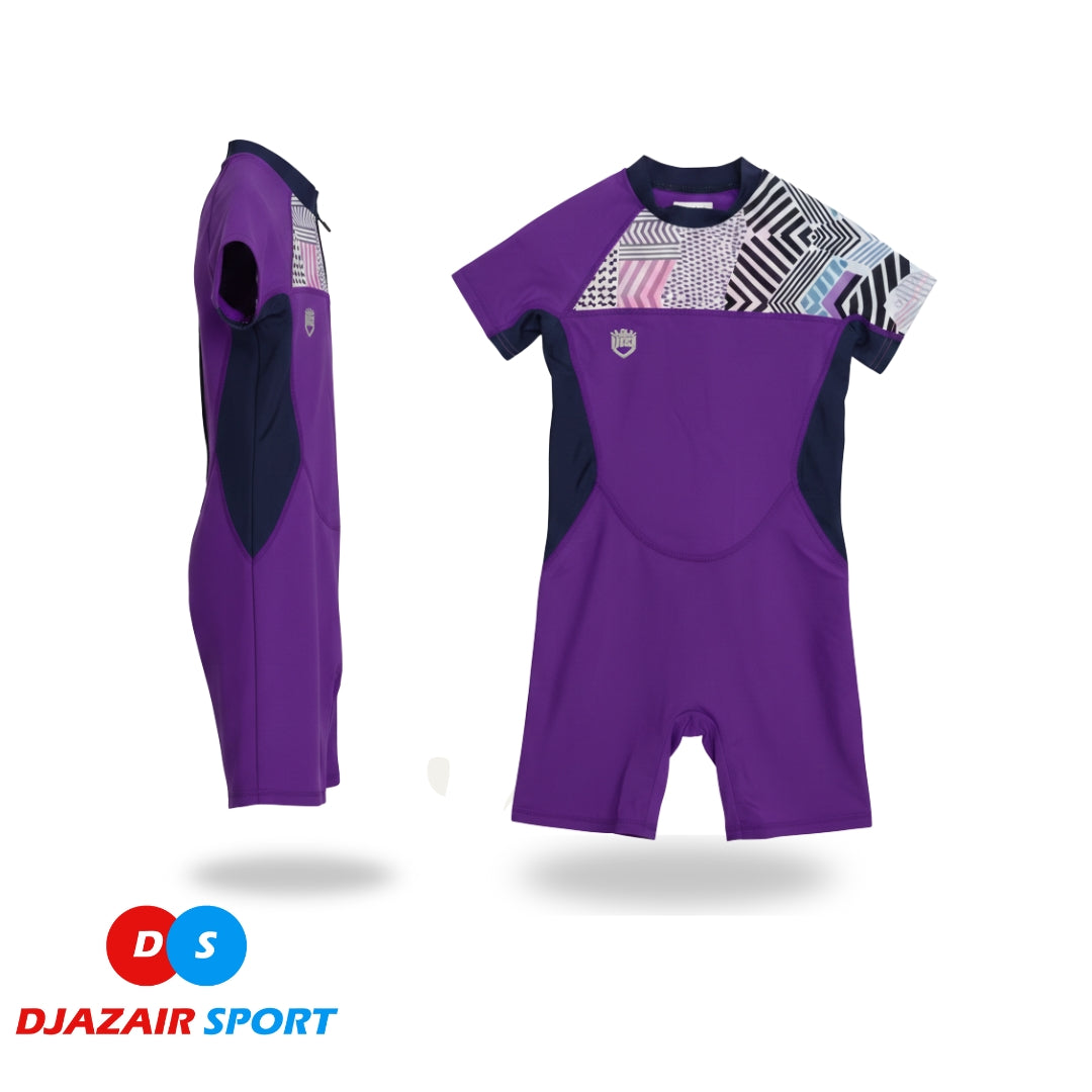 Maillot Combinaison Natation Enfant Fleuri REF-06010