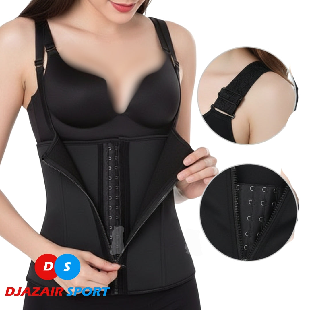 Corset Gaine Amincissante Doublé A Bretelles Zippé YC176Z