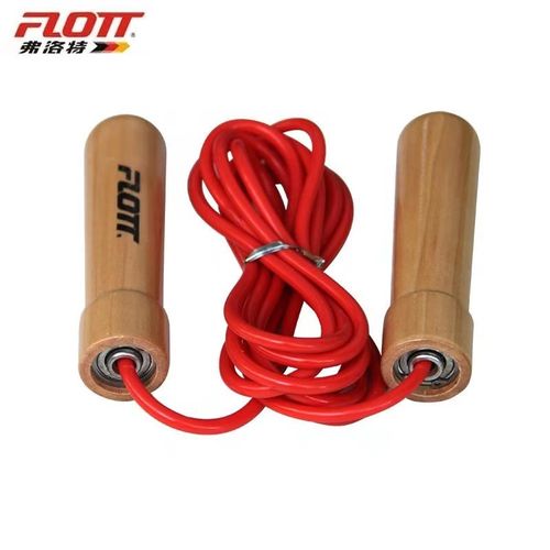 Flott Corde A Sauter Poignet En Bois - Rouge FJR-1294