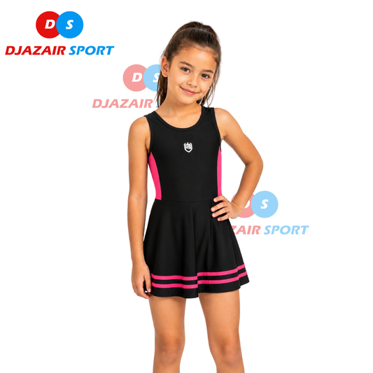 Maillot Robe Natation HS Rose/Noir REF-06005