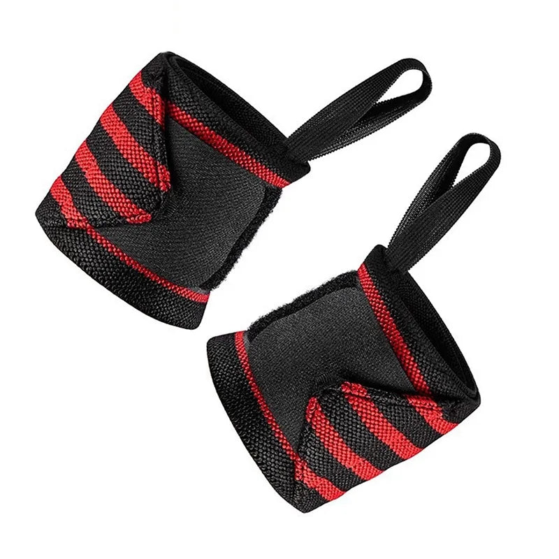 Bandage Protection De Poignet Pour Haltérophilie, Crossfit, Musculation-Noir/Rouge