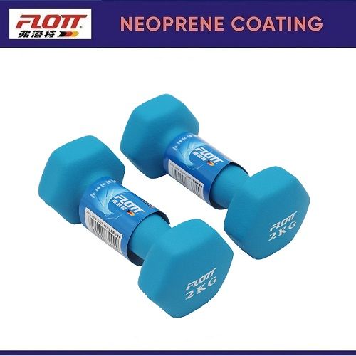 Flott Haltères Hexagonale en Néoprène 2 Pcs x 2.0 Kg