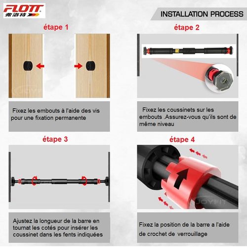 Flott Barre de Traction Réglable ( 90 - 130 cm )