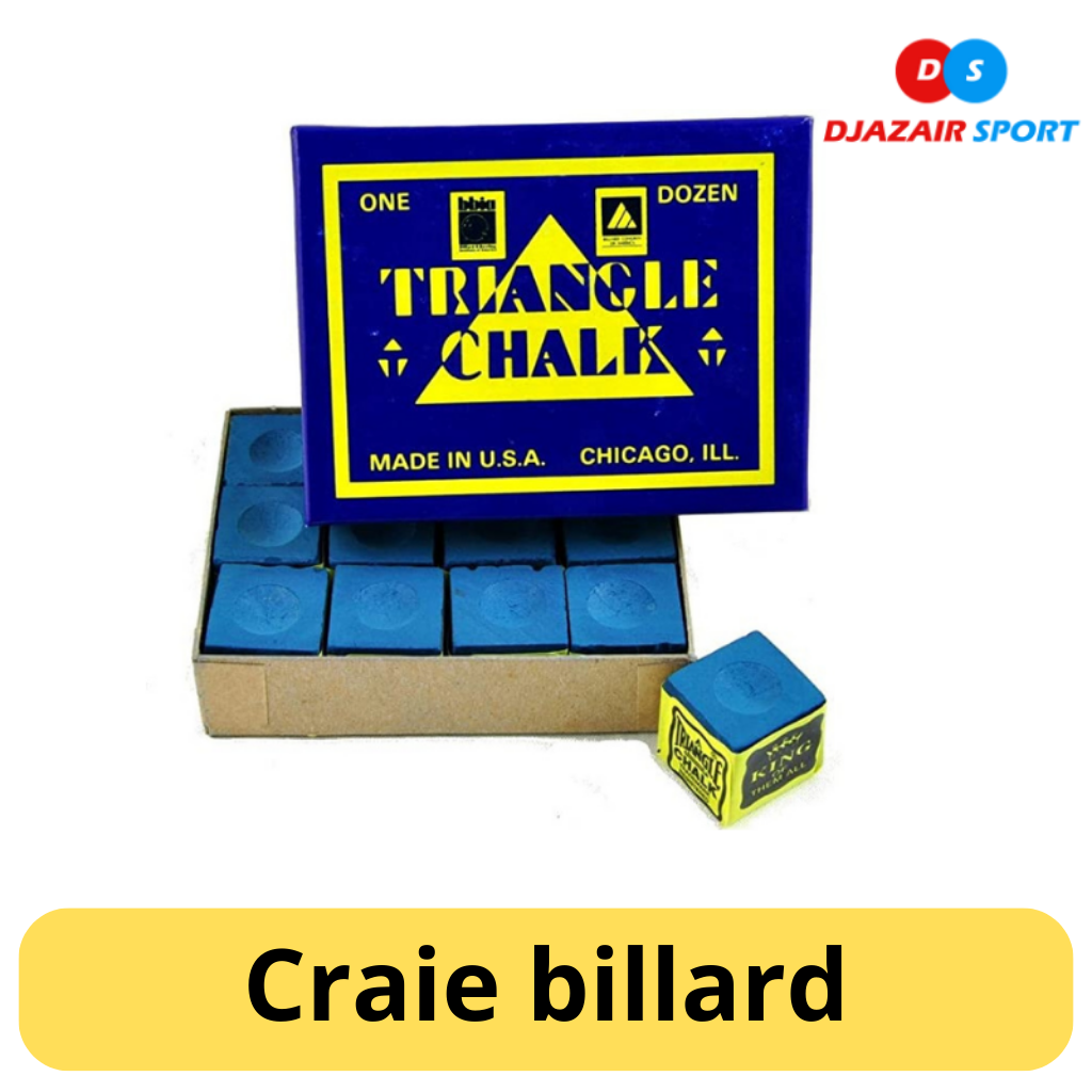 Boite Craie De Billard Bleu Triangle Chalk