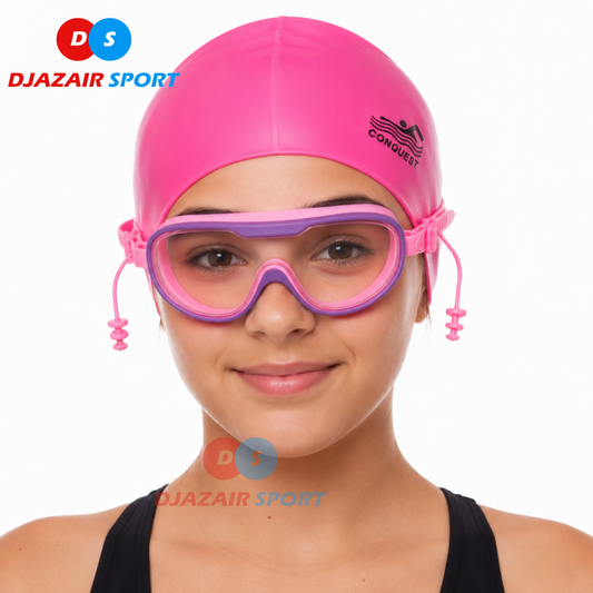 Pack Natation Lunette + Bonnet "Rose" REF-PACK11