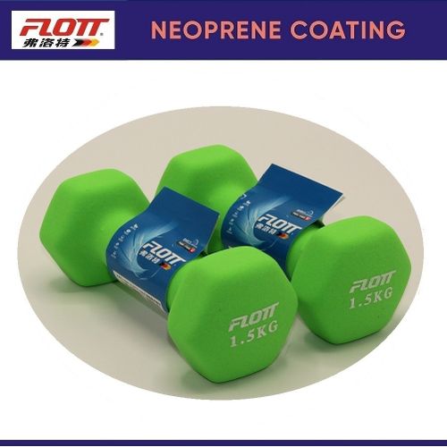 Flott Haltères Hexagonale en Néoprène 2 Pcs x 1.5 Kg