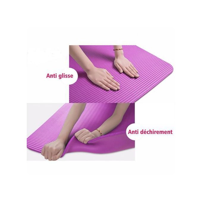 Tapis De Yoga Épais 1 Cm 183 X 61 Cm