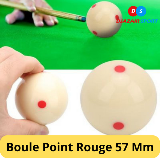 Boule Blanche Point Rouge 57Mm