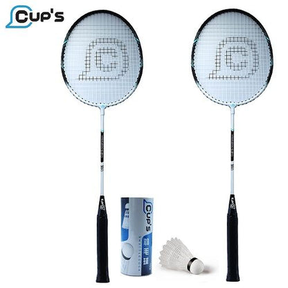 Cup'S Paire Raquettes de Badminton et 03 Volants, Sac de Transport