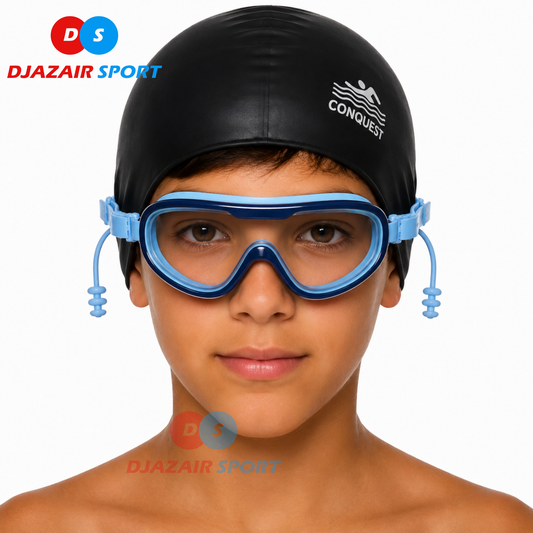 Pack Natation Lunette + Bonnet "Noir" REF-PACK13