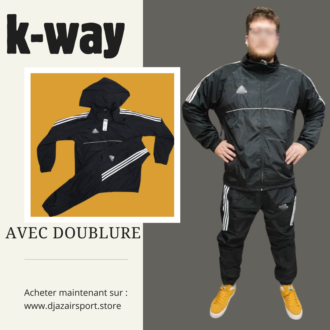 K-Way Coupe-Vent Idéal Pour le Footing Avec Doublure et Capuche