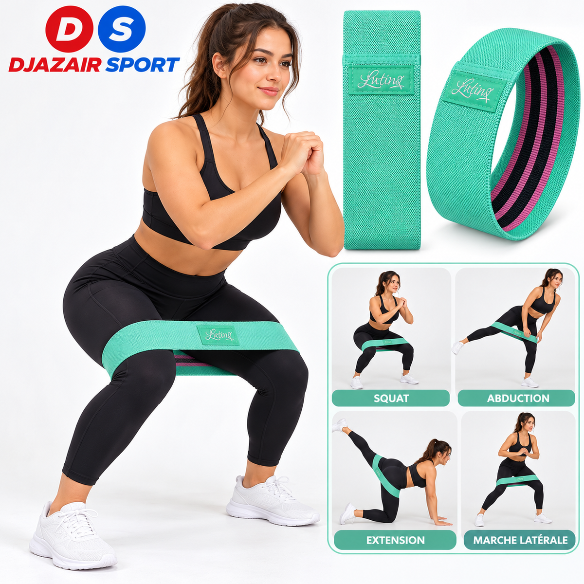 Élastique De Résistances Pour Fitness En Tissu Antidérapant 1 PCS