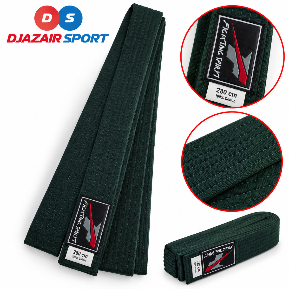 Ceinture Vert D'arts Martiaux FIGHTING SPIRIT