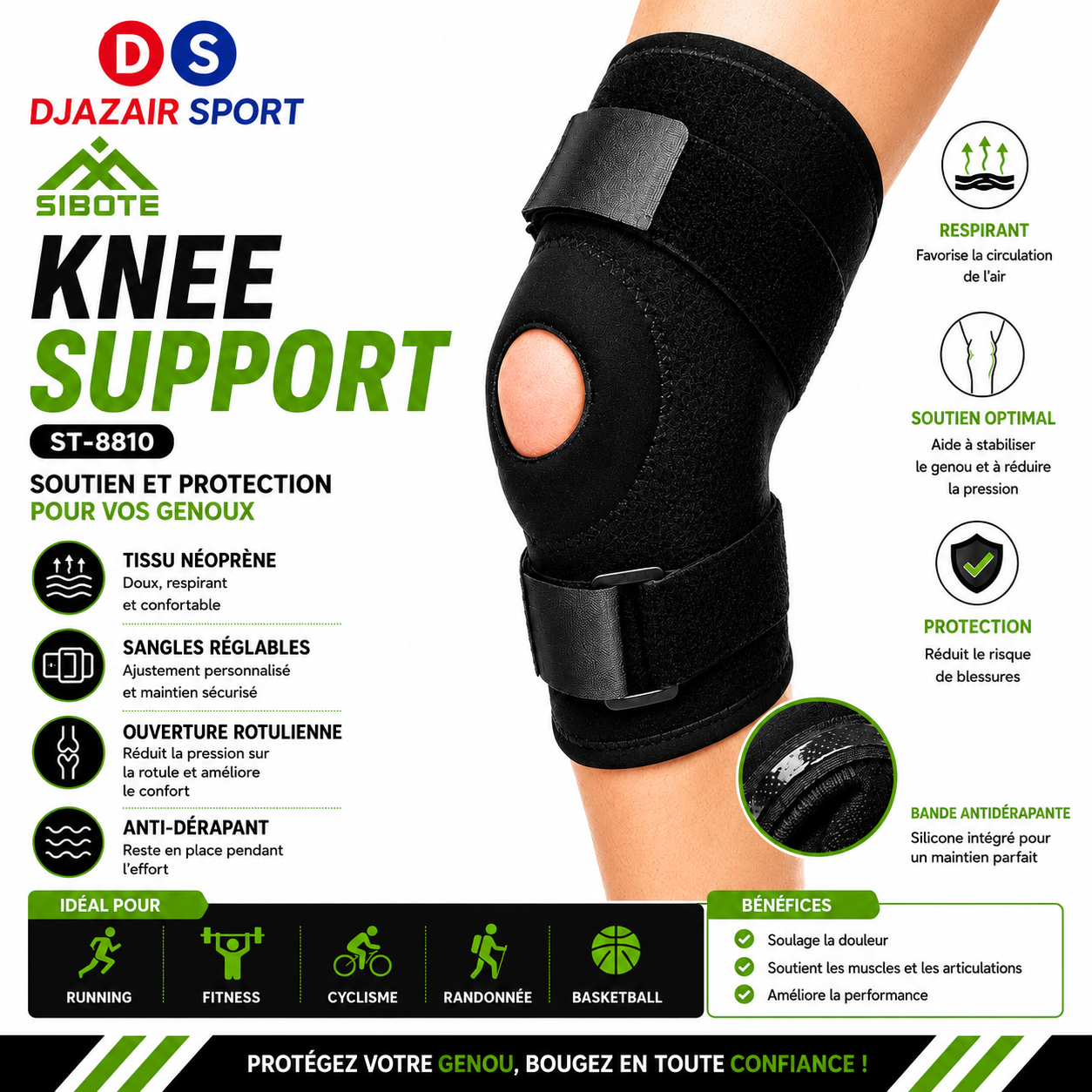 Knee Support ST-8810 – Genouillère SIBOTE