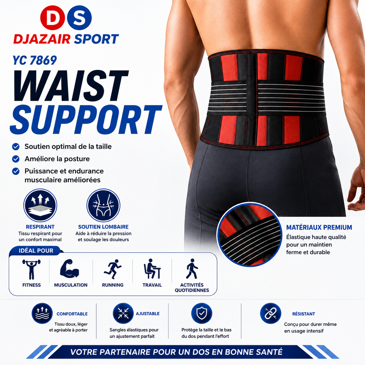YC 7869 Waist Support – Ceinture Lombaire YC 7869