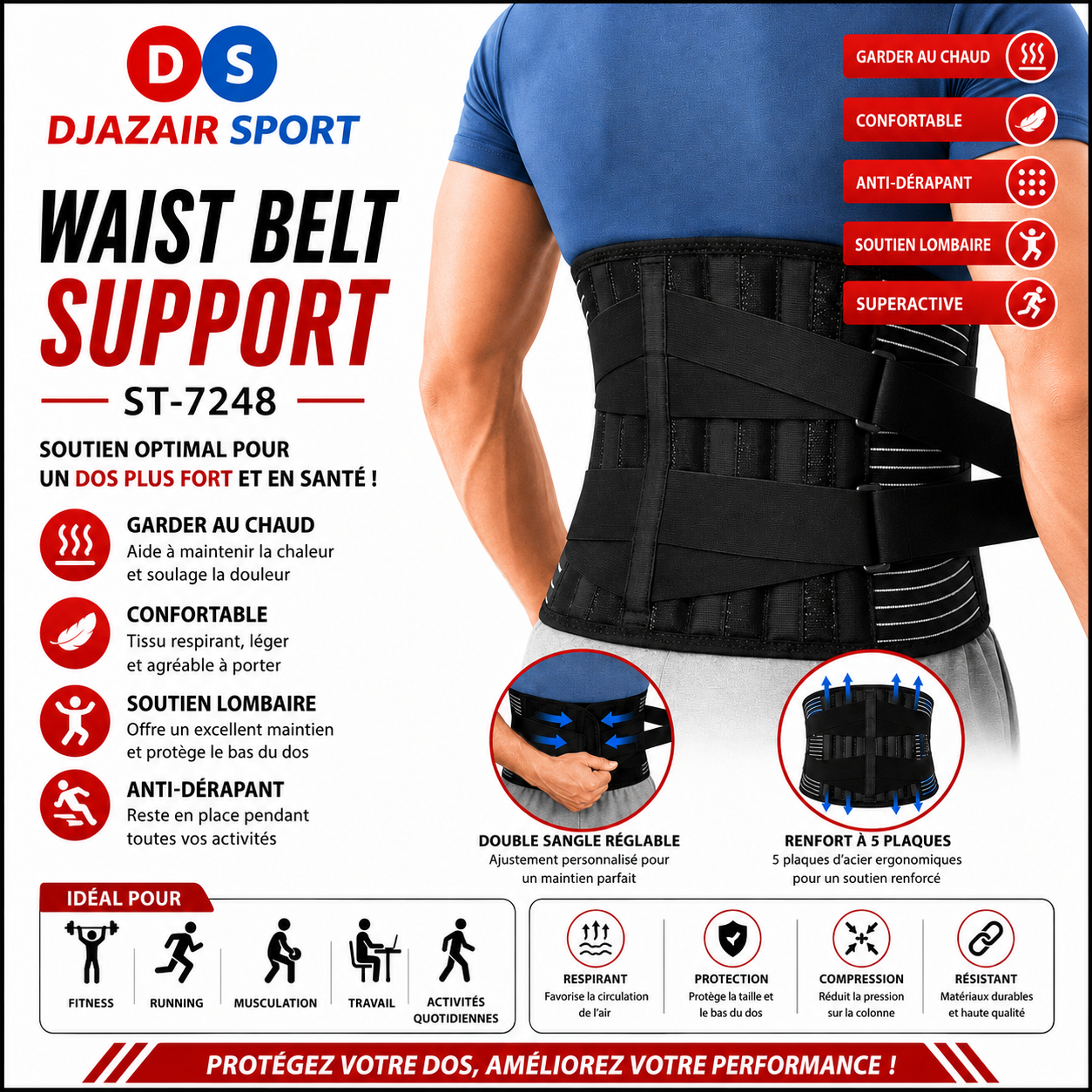 Waist Belt Support Ceinture Lombaire ST-7248