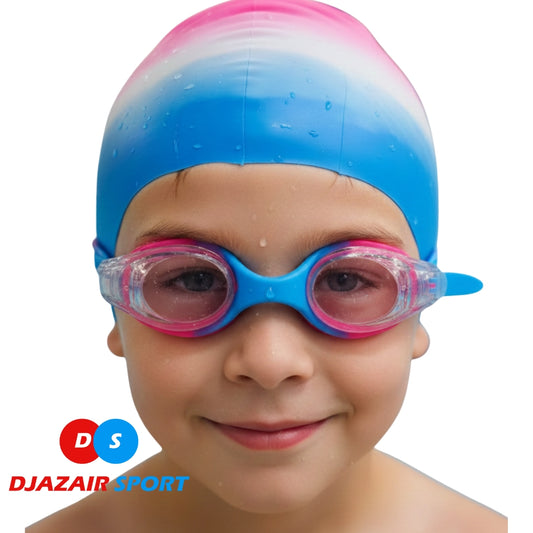 Pack Natation DOVOD Lunette + Bonnet "Fushia Bleu" REF-PACK5