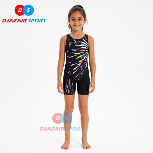 Maillot Robe Natation Noir Étoilé REF-6718