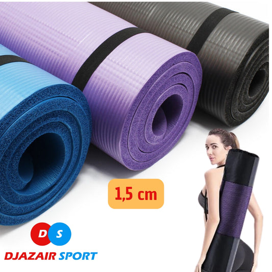 Tapis De Yoga Épais 1.5 Cm 183 X 63 Cm REF-1617