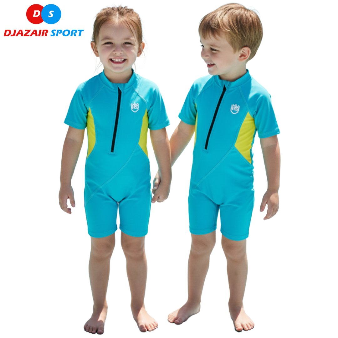 Maillot Combinaisont Natation Comfortable Trait Jaune REF-1164