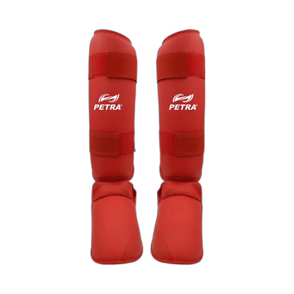 Protège Tibia Pieds-Karate Petra Rouge