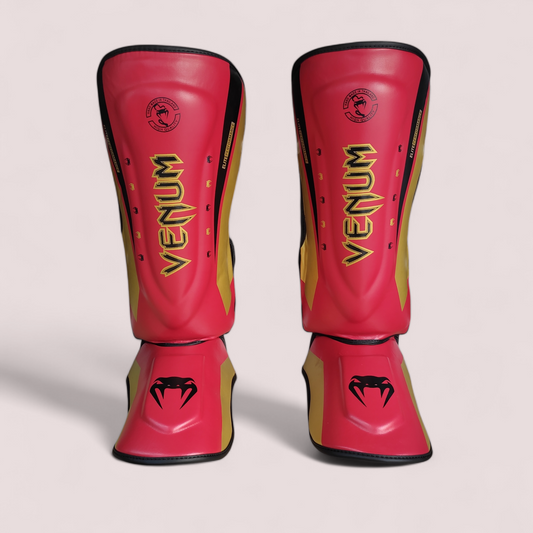 Protège Tibia Compétition KICK/BOXE Rouge Venum