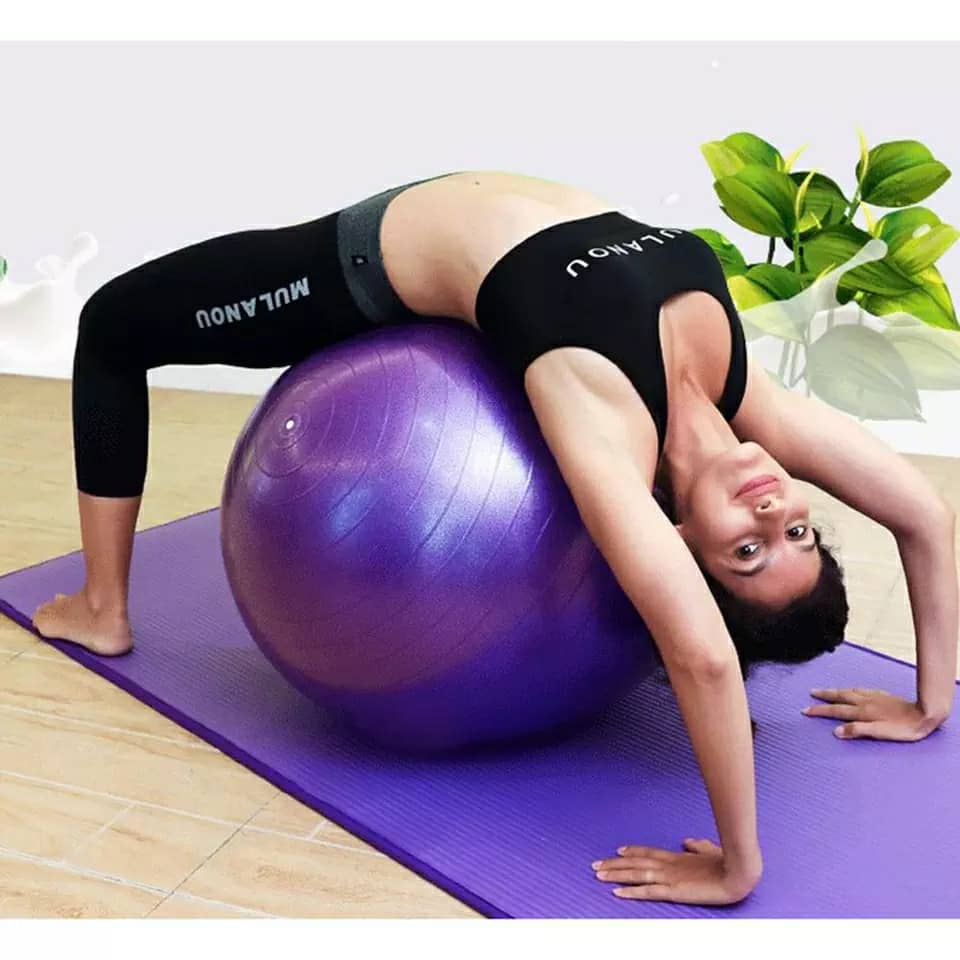 Ballon De Yoga Suisse Stretches, Équilibre, Résistance À La Tension, Gymnastique, Fitness A La Maison 75 cm