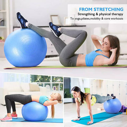 Ballon De Yoga Suisse Stretches, Équilibre, Résistance À La Tension, Gymnastique, Fitness A La Maison 75 cm