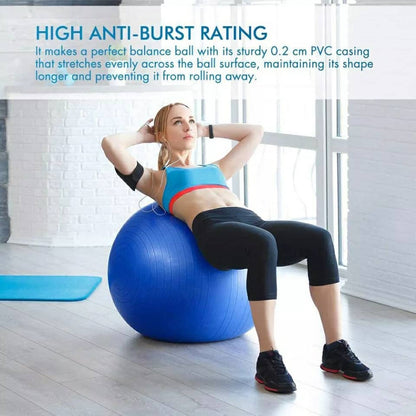 Ballon De Yoga Suisse Stretches, Équilibre, Résistance À La Tension, Gymnastique, Fitness A La Maison 75 cm