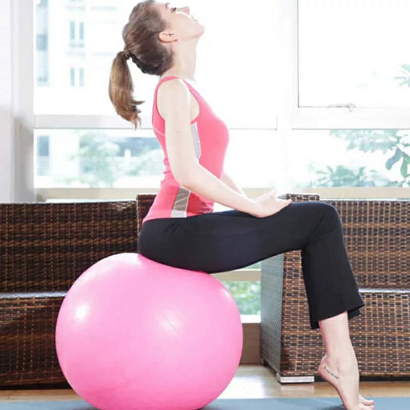 Ballon De Yoga Suisse Stretches, Équilibre, Résistance À La Tension, Gymnastique, Fitness A La Maison 75 cm