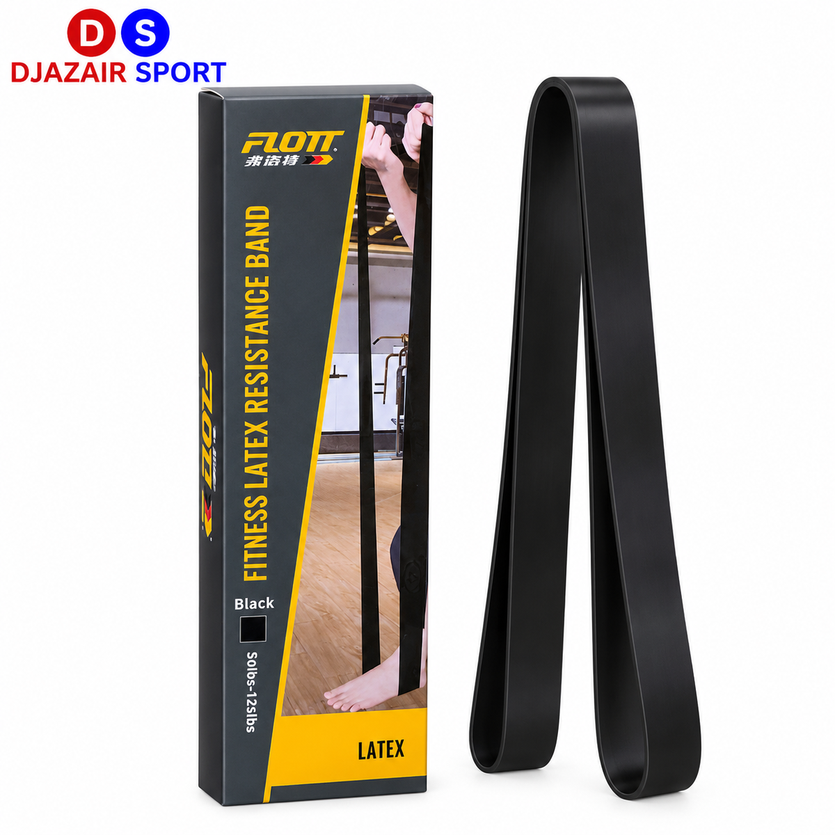 Bande Élastique De Résistance En Latex NOIR 57KG Max  FYM-1409