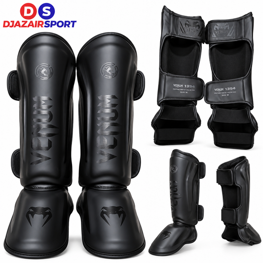 Protège Tibia Compétition Kick Boxing Venum NOIR SHADOW  REF-4055