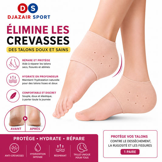 Élimine les Crevasses – Chaussettes Talons Silicone MED-0001