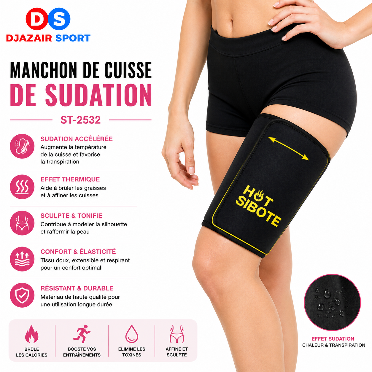 Manchon de Cuisse de Sudation Hot SIBOTE ST-2532