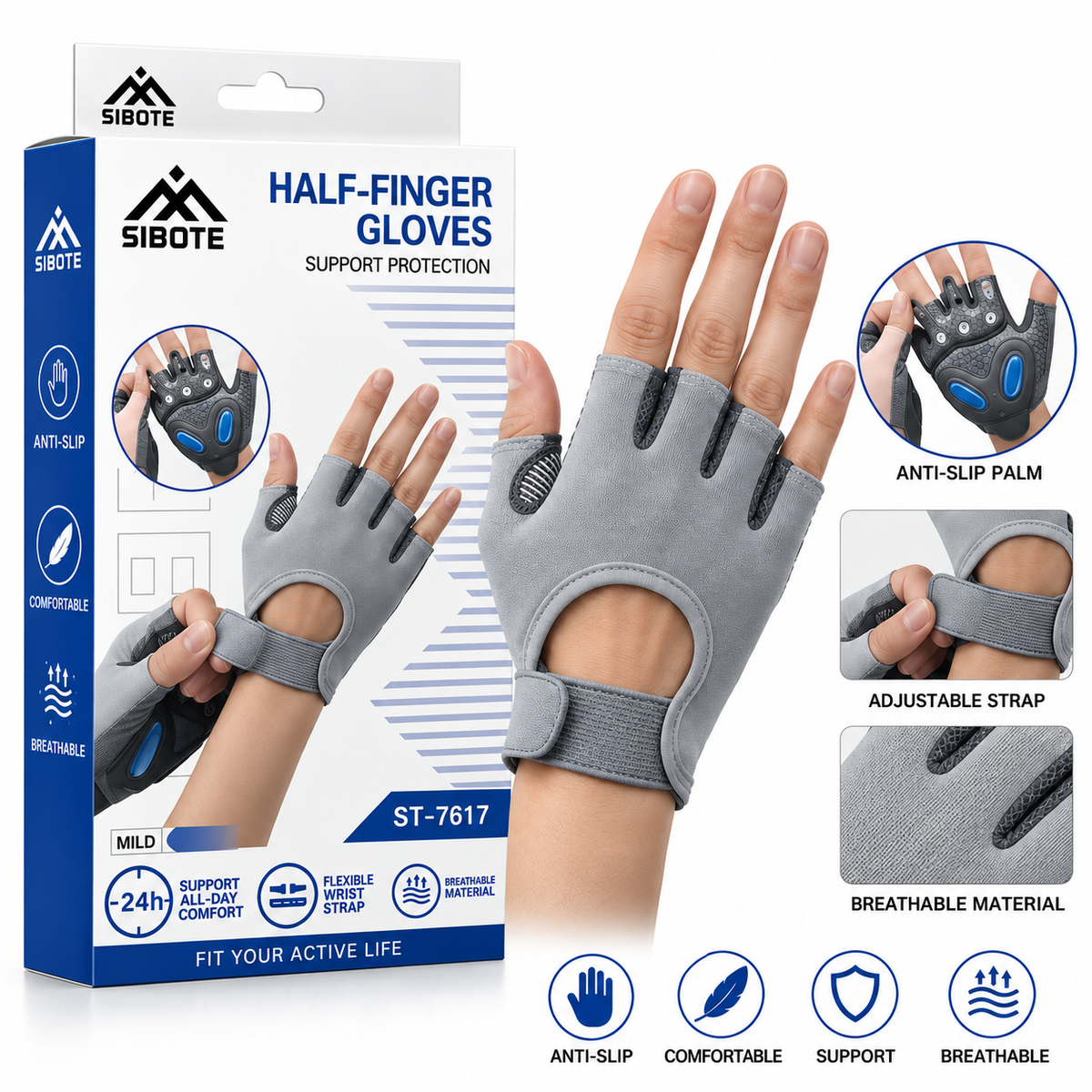 Gant De Sport Et Fitness Rembourré  (Standard) REF-04007
