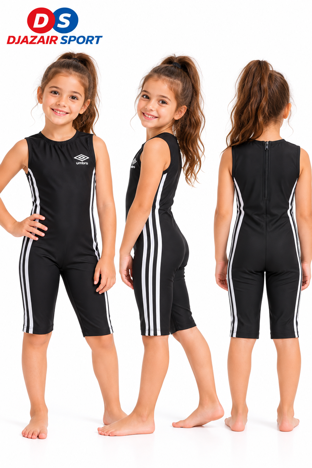 Maillot Sans Manche Natation 2 Bandes REF-6016