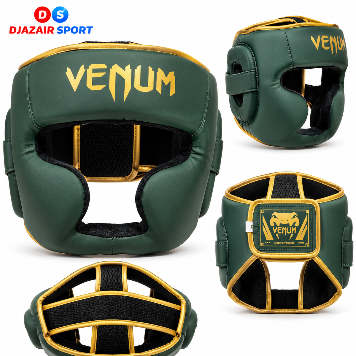 Casque De Boxe VENUM Vert-Doré REF-4610