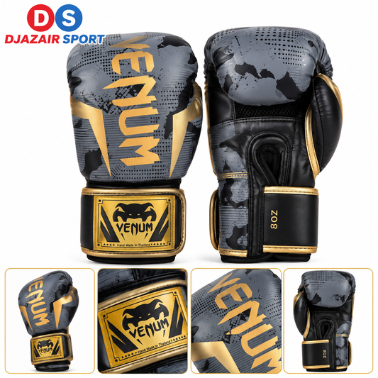Gant De Boxe Kick Boxing Venum Gris Militaire REF-02019