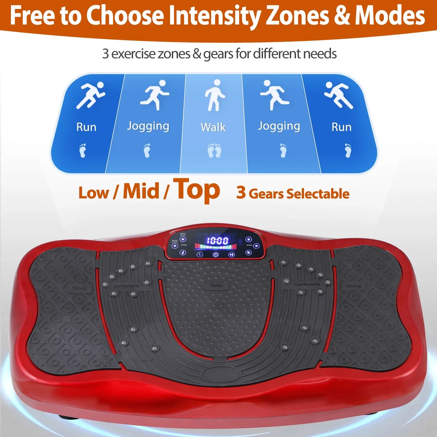 Plateforme Vibrante Fitness 120 Vitesses Bluetooth