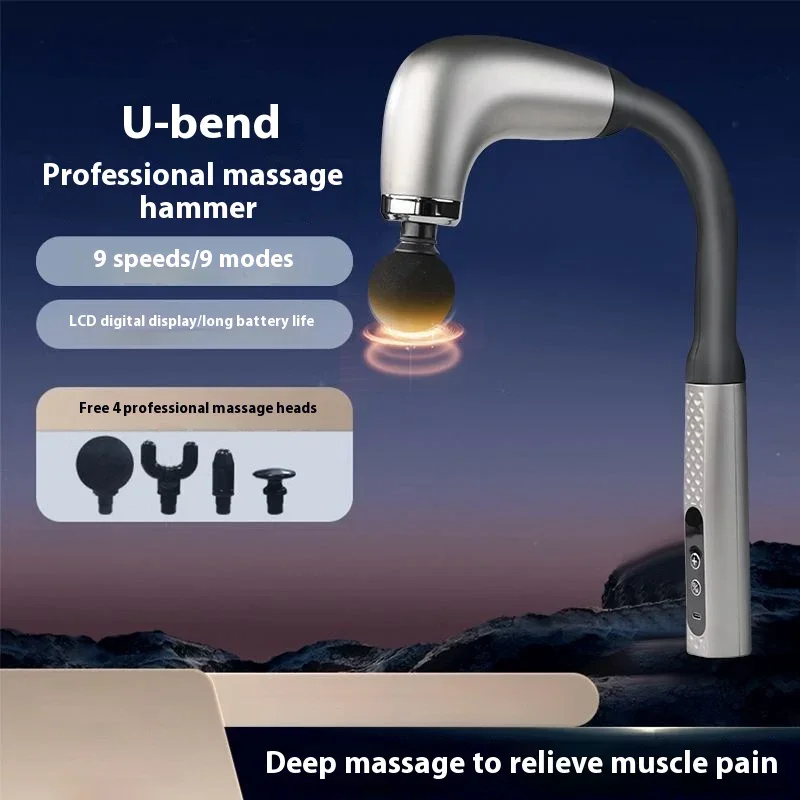Massage Gun Col de Cygne Flexible 4 Têtes USB-C