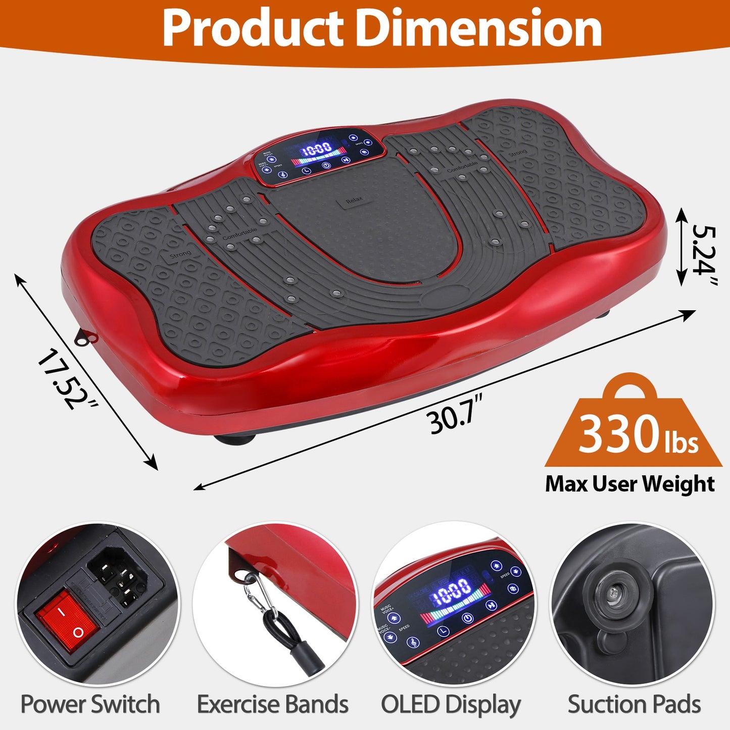 Plateforme Vibrante Fitness 120 Vitesses Bluetooth