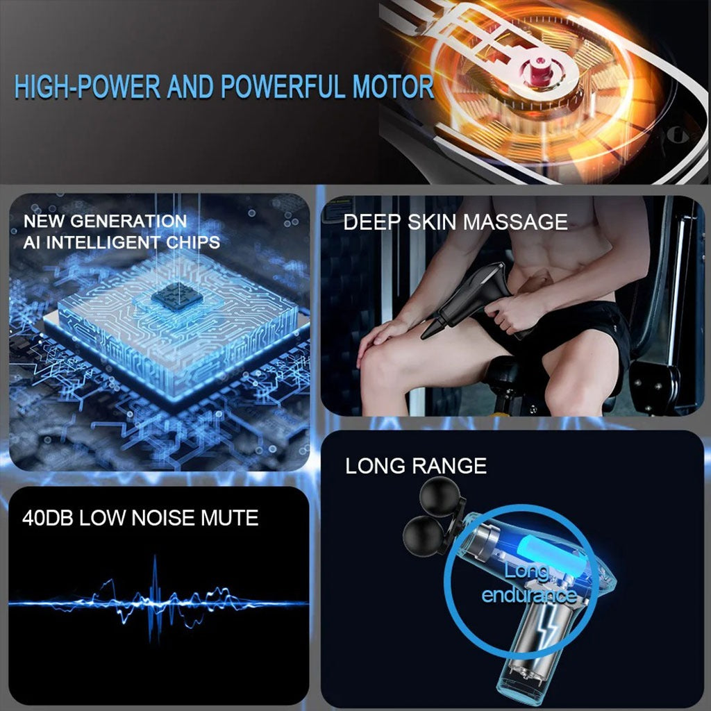 Massage Gun Double-T - Pistolet Masseur Musculaire Percussif