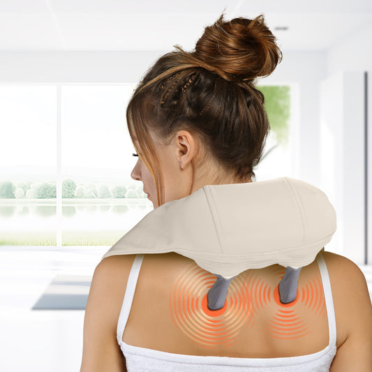 Masseur Cervical Shiatsu Écharpe 6 Points Chaleur 30-38°C