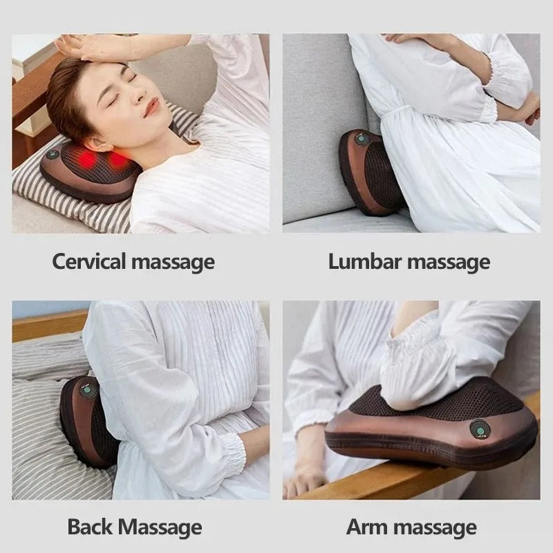Coussin Masseur 8D Bidirectionnel avec Chaleur