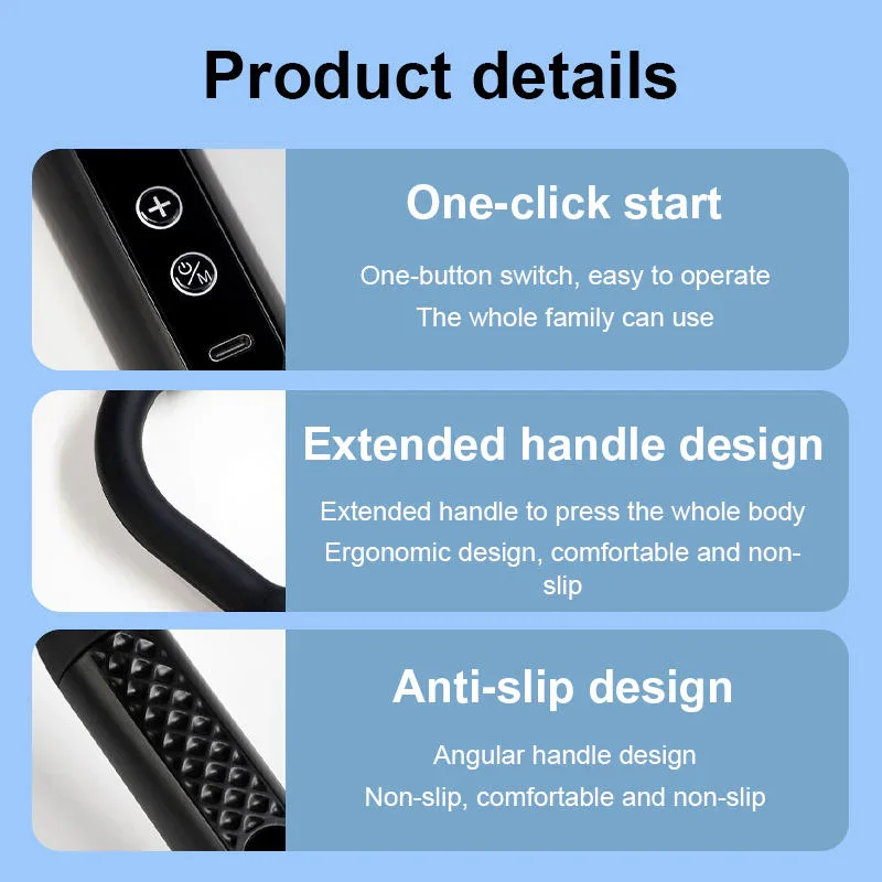 Massage Gun Col de Cygne Flexible 4 Têtes USB-C