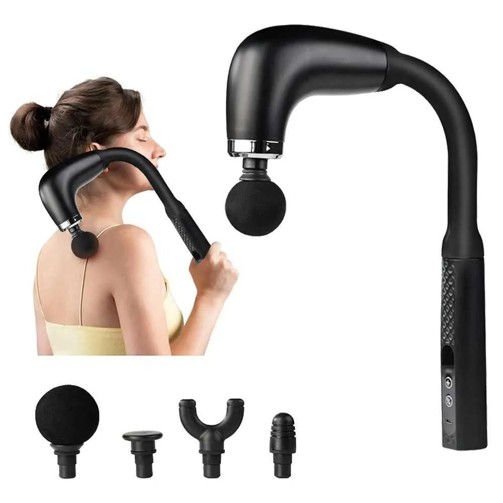 Massage Gun Col de Cygne Flexible 4 Têtes USB-C