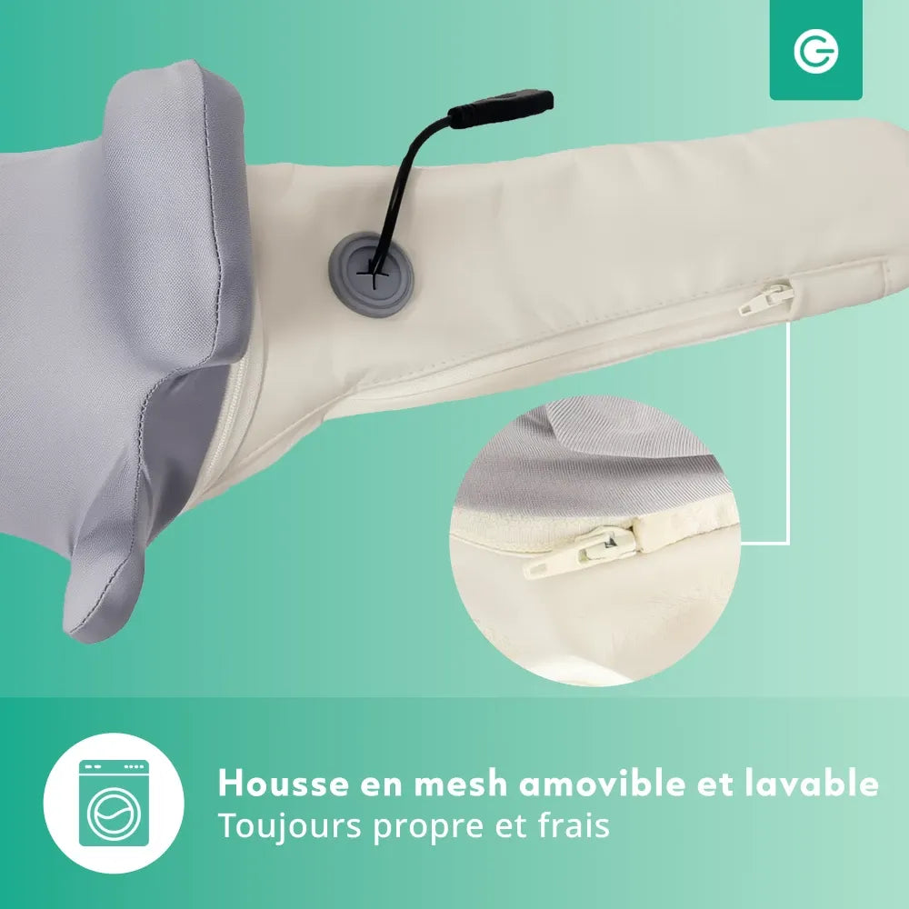 Masseur Cervical Shiatsu Écharpe 6 Points Chaleur 30-38°C